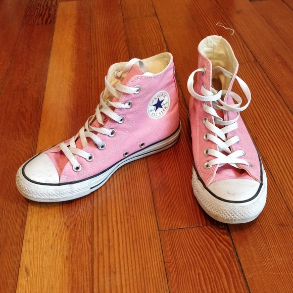 pink hi top converse